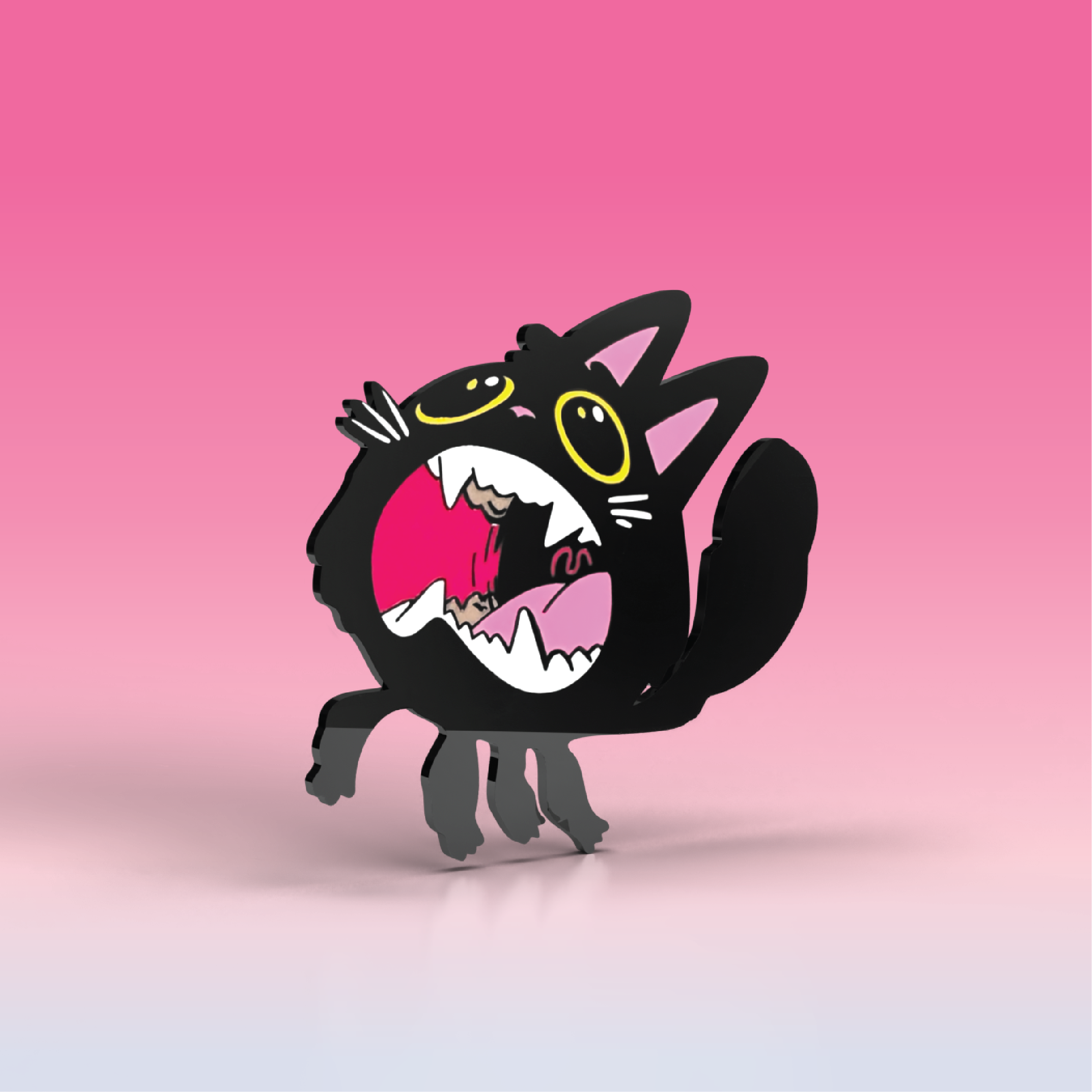 Enamel Space Cat Pin